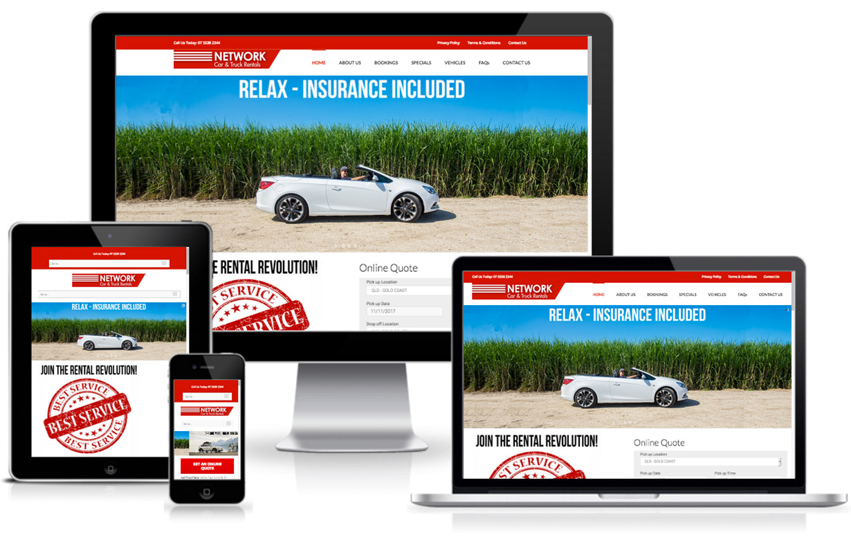 Network Rentals website design