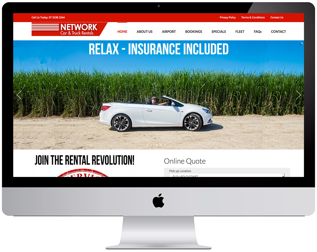WordPress website design — Network Rentals