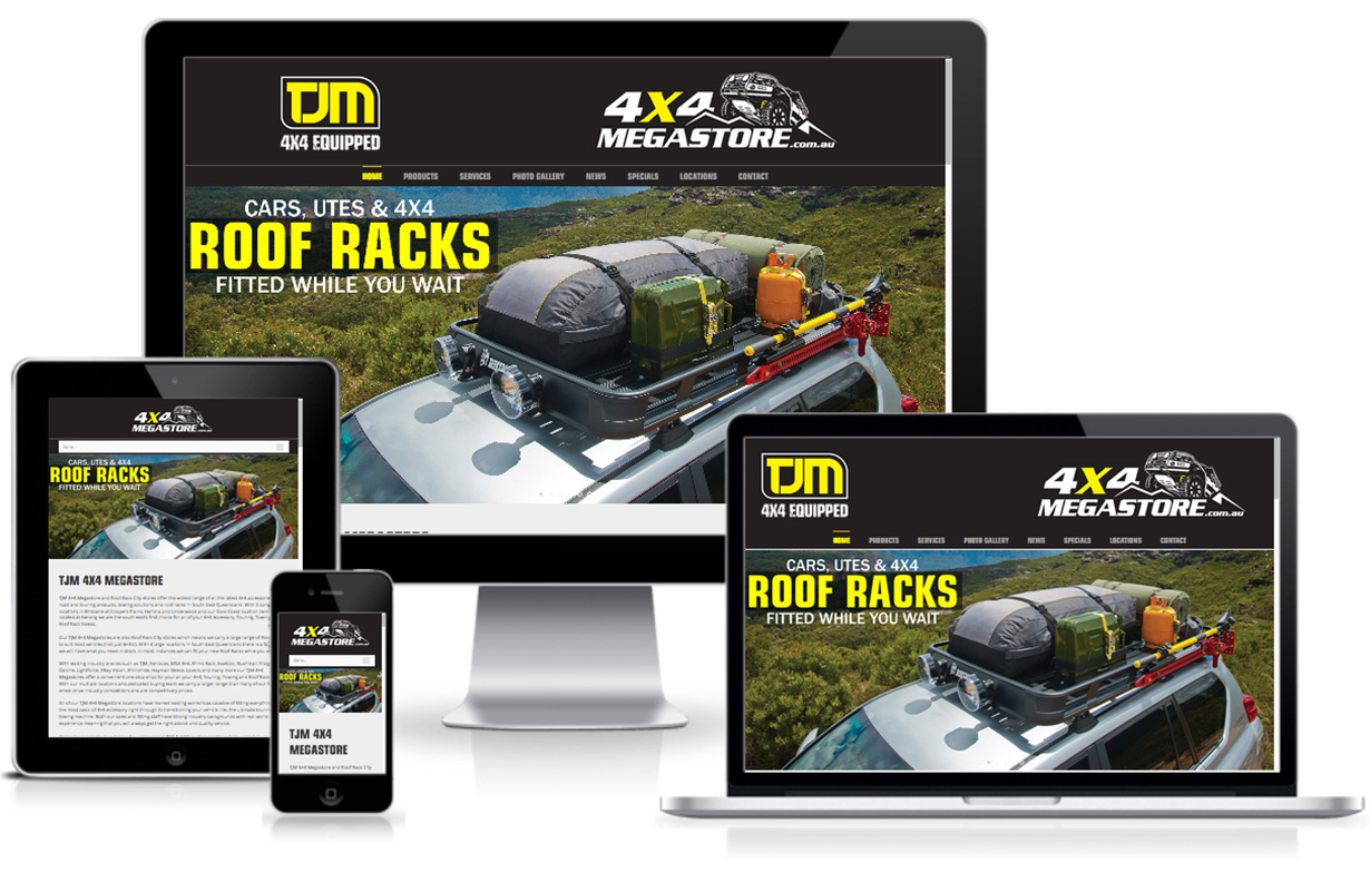 TJM Products website design