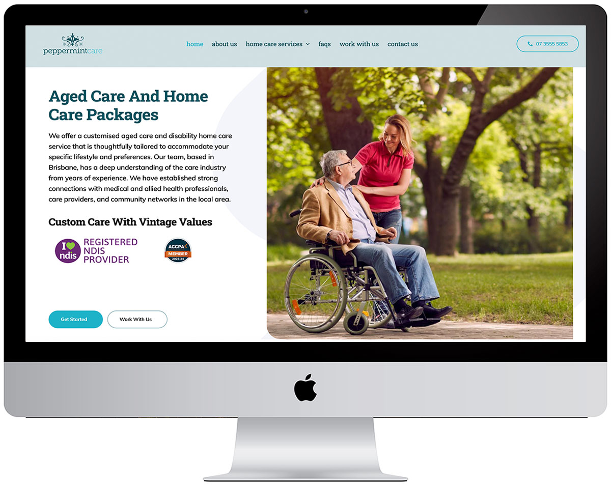 Scorched Media Website Design Portfolio - Peppermint Care