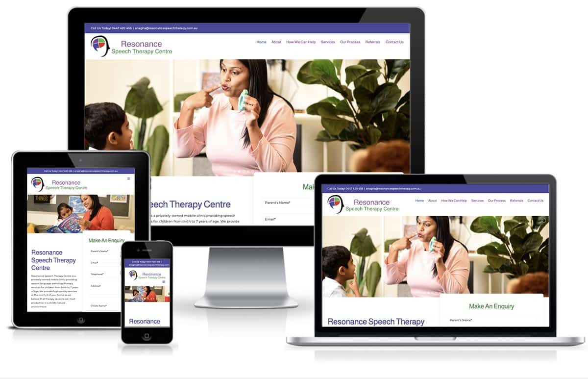 Resonance Speech Therapy website design