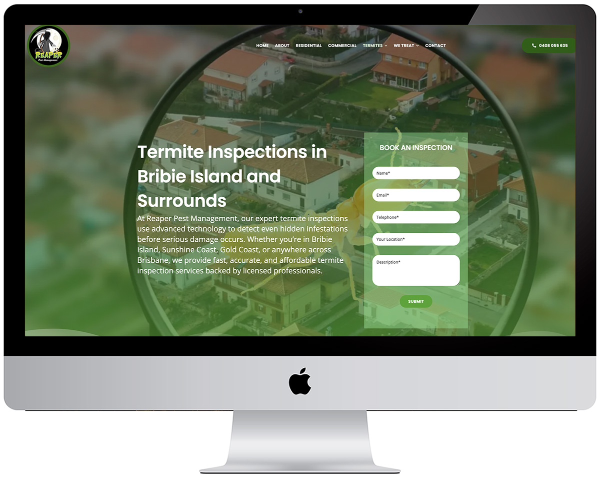 Reaper Pest Management Website Design